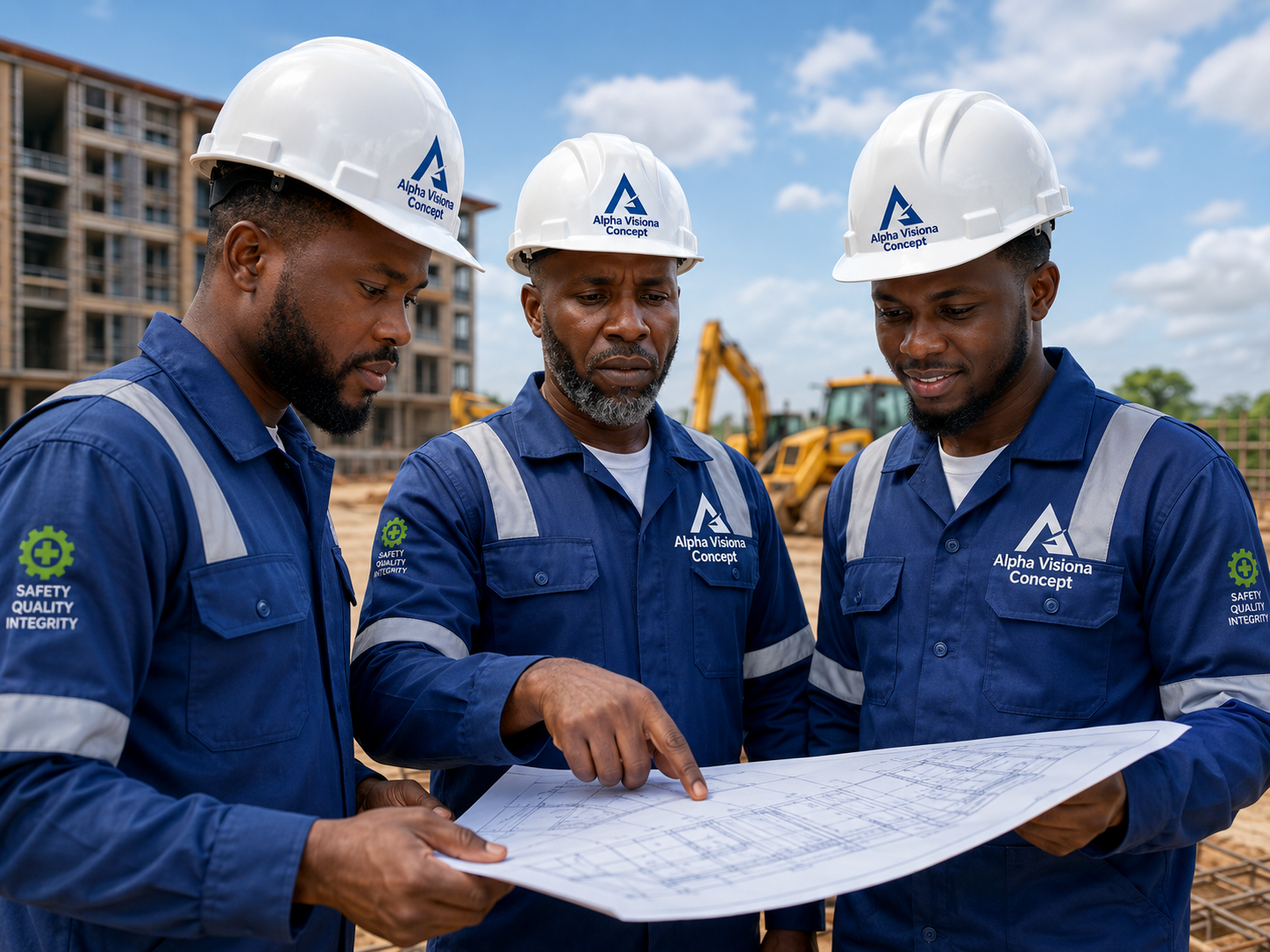 Engineering team on site